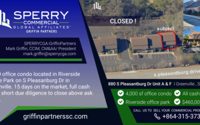 Closed! Office Investment at 880 S Pleasantburg Dr in Greenville, SC