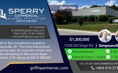 DeShields and Griffin Close Simpsonville Industrial Leaseback Deal